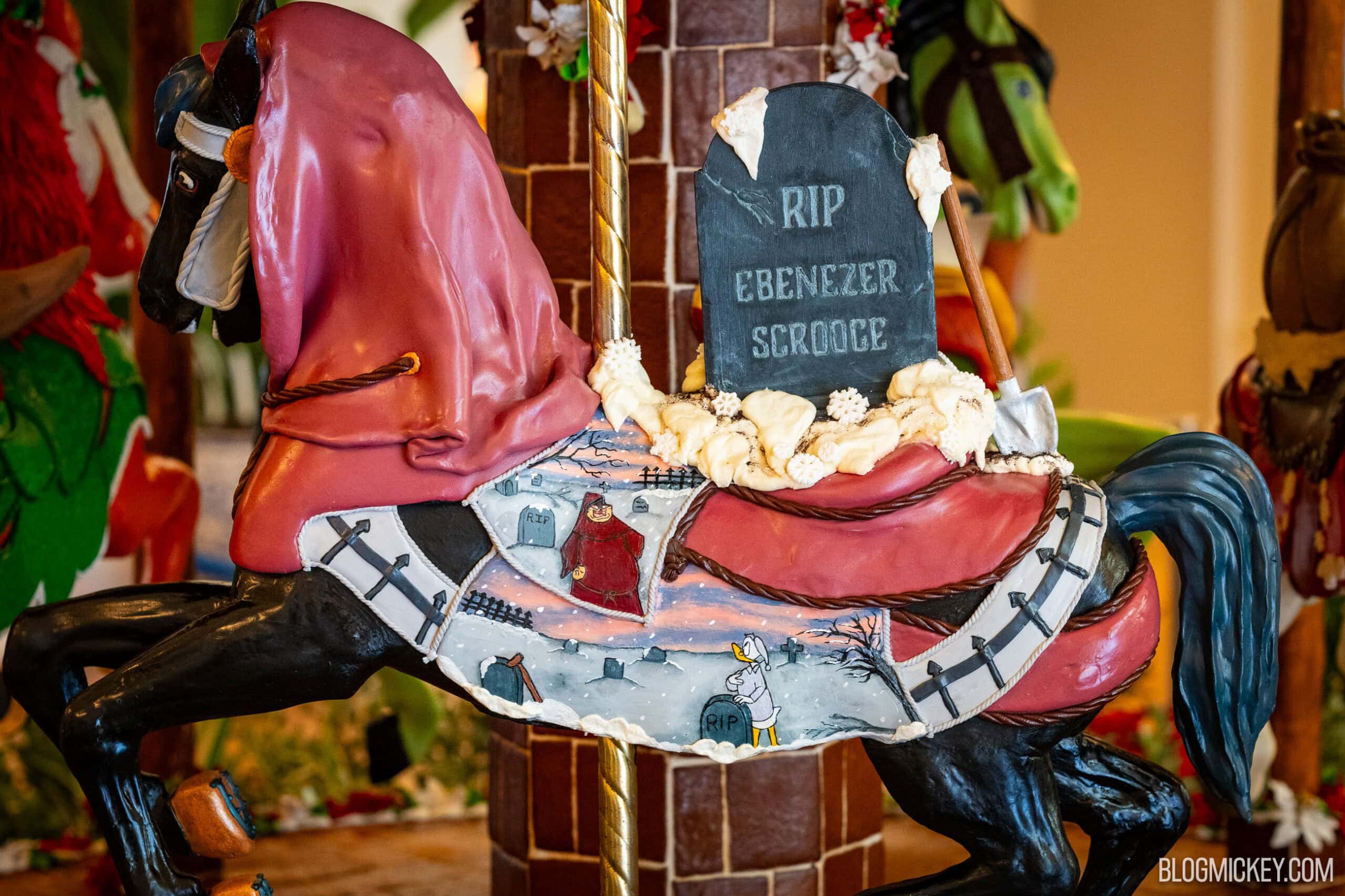 2024 Beach Club Gingerbread Carousel Themed to 'Mickey's Christmas