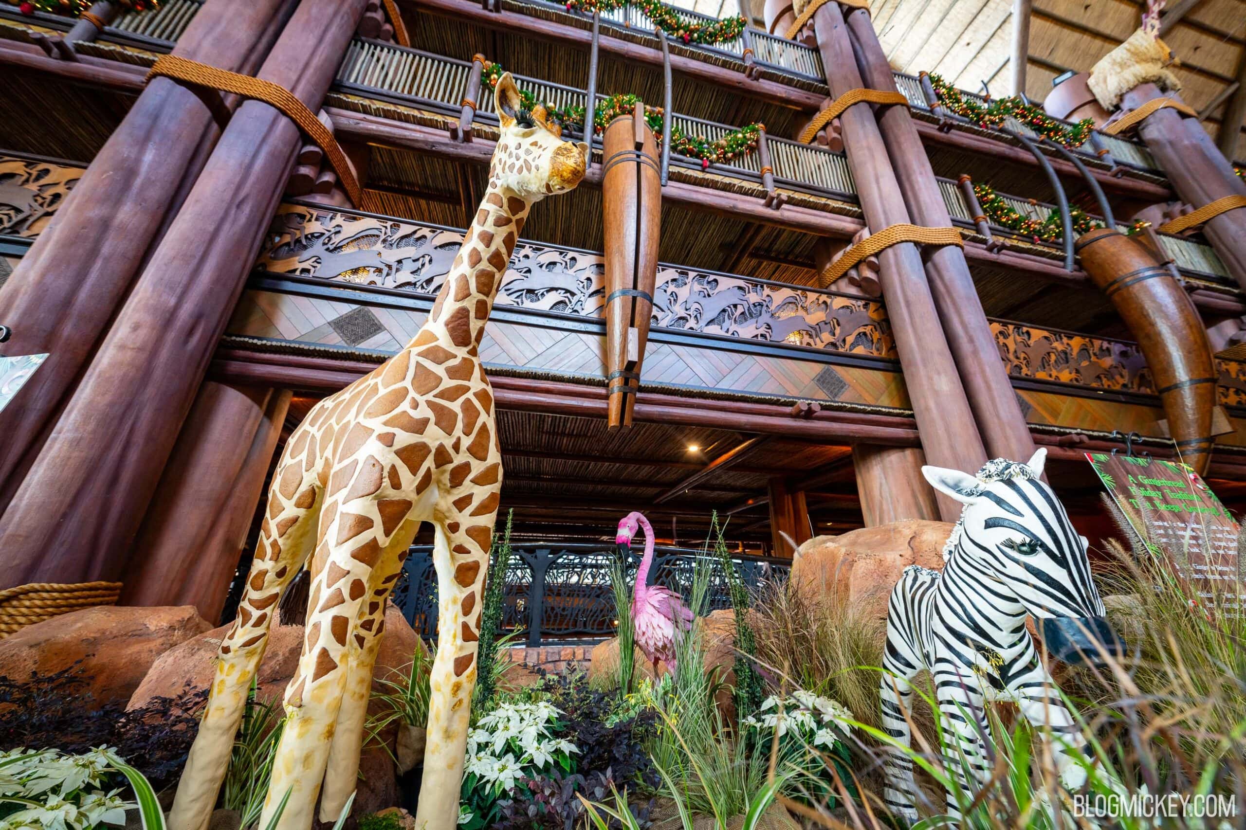 New Flamingo Joins Animal Kingdom Lodge Gingerbread Display for