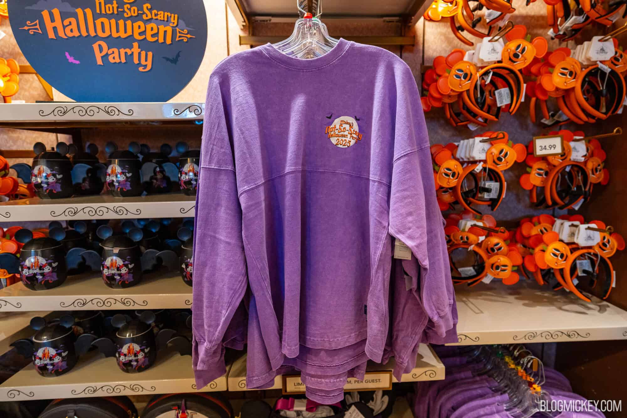 Purple Halloween Party spirit jersey with Mickey's Not So Scary Halloween Party logo