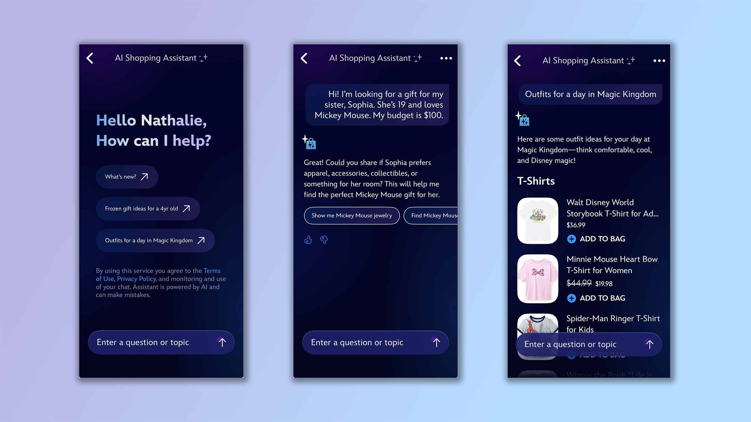 AI Shopping Assistant Coming to Disney Store App