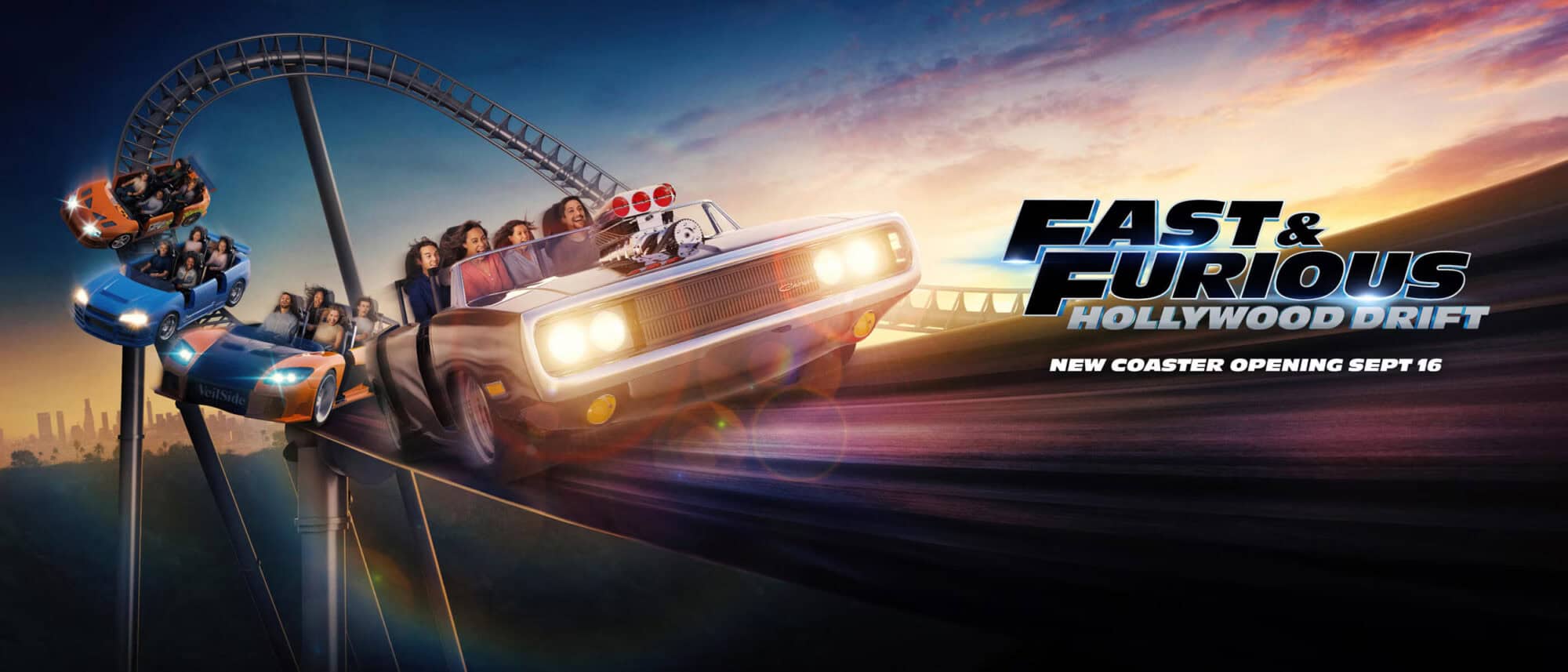 Universal Sets September 16 Opening for Hollywood Drift Coaster