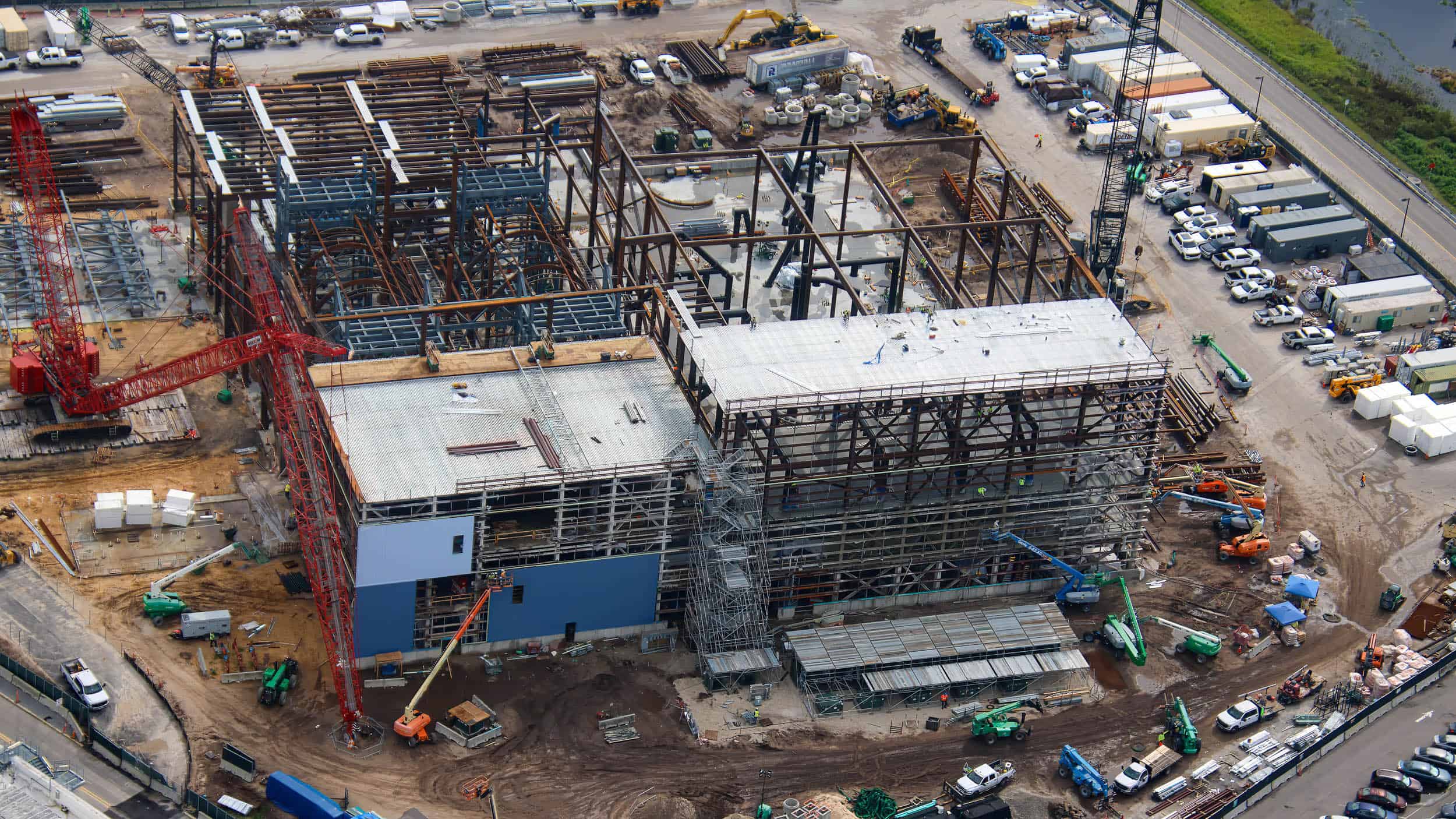 Image for More Track Installed as Monsters Inc. Roller Coaster Building Enclosed