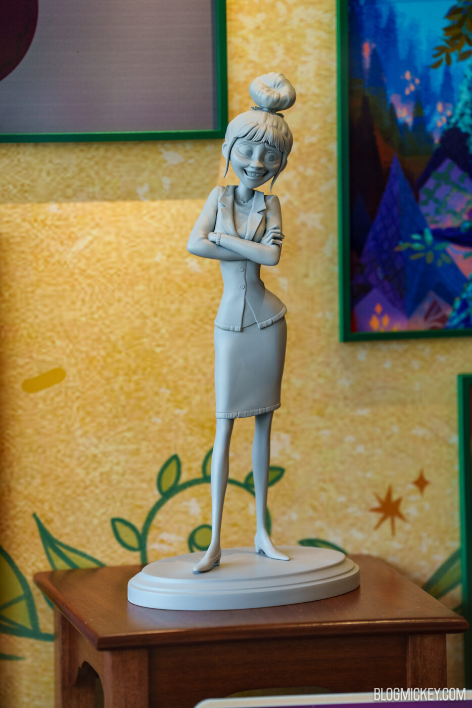 Disney character maquettes on display at Hollywood Studios.