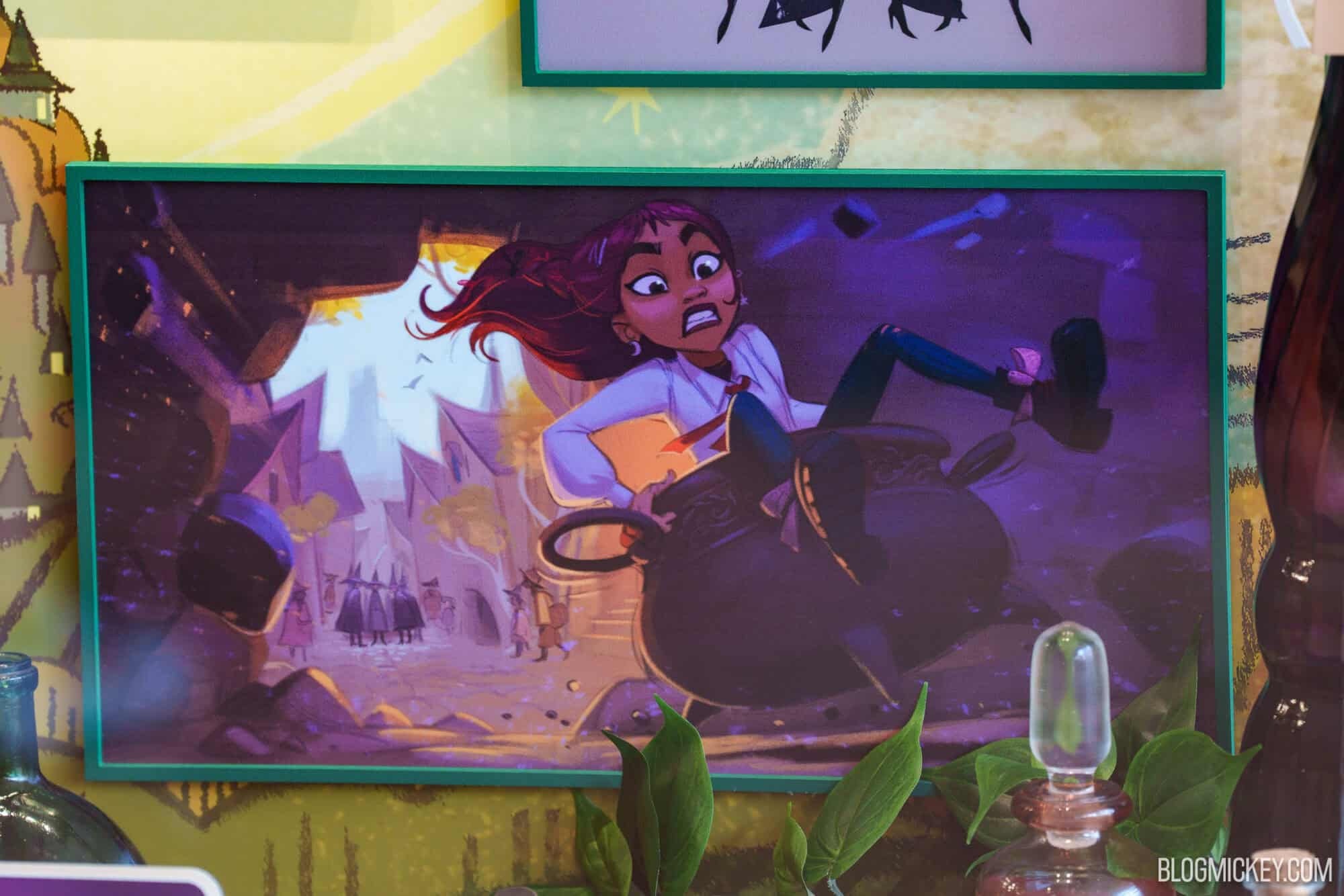 Illustrated character maquette in display at Hollywood Studios.